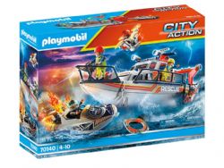 PLAYMOBIL CITY ACTION - BATEAU GÉNÉRAL DES SAUVETEURS EN MER #70140